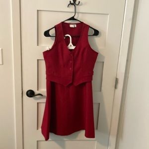 Charming Vintage School Girl 2-Piece vest and skirt